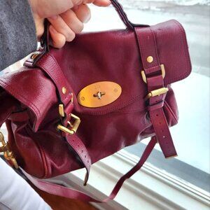 Mulberry Burgundy Leather Bag